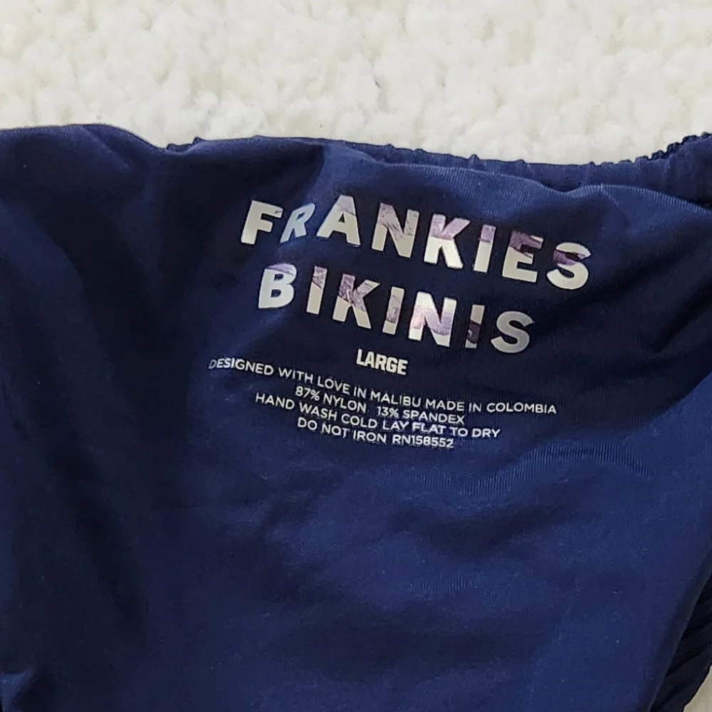New!Frankie's‎ Bikinis Tia Ribbed String Bikini Bottom-Dixie